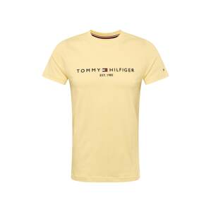 TOMMY HILFIGER Tričko  pastelově žlutá / noční modrá / červená / bílá