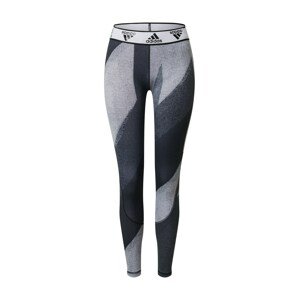 ADIDAS PERFORMANCE Sportovní kalhoty 'Alphaskin Q1'  šedá / černá / bílá