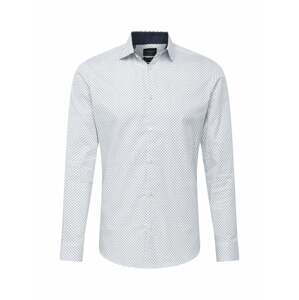SELECTED HOMME Košile 'Mark'  bílá / námořnická modř / světle šedá