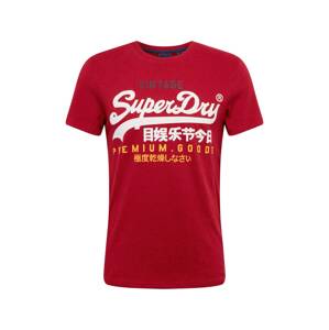 Superdry Tričko  červená / bílá / žlutá
