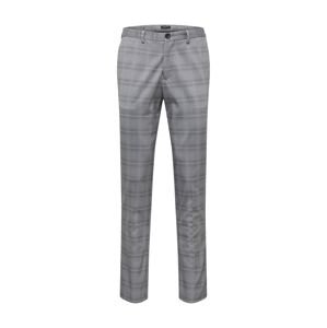 SELECTED HOMME Chino kalhoty 'AIDEN'  šedá / bílá / tmavě šedá