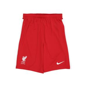 NIKE Sportovní kalhoty 'Liverpool FC 2020/21 Stadium Home/Away'  červená / bílá