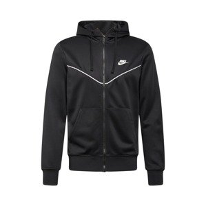 Nike Sportswear Mikina s kapucí 'Repeat'  černá / bílá