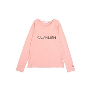 Calvin Klein Jeans Tričko 'INSTITUTIONAL'  světle růžová / černá