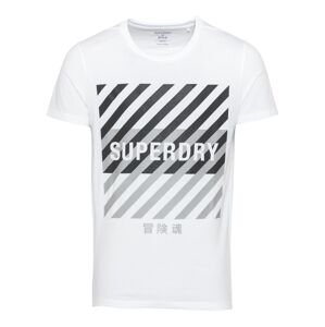 Superdry Funkční tričko  černá / šedá / offwhite