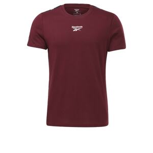 Reebok Sport Funkční tričko  vínově červená / bílá
