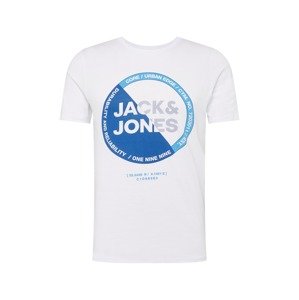 JACK & JONES Tričko  bílá / modrá / světlemodrá