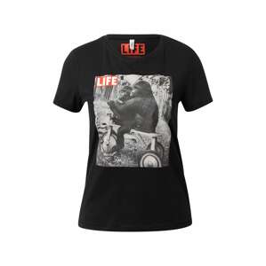 ONLY T-Shirt 'Life'  černá / bílá