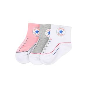 CONVERSE Ponožky 'INFANT'  růžová / šedá / bílá / modrá