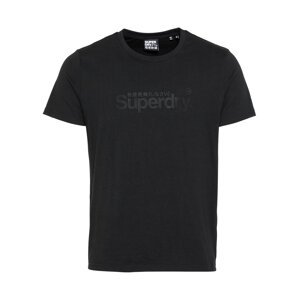 Superdry Tričko  černá / antracitová