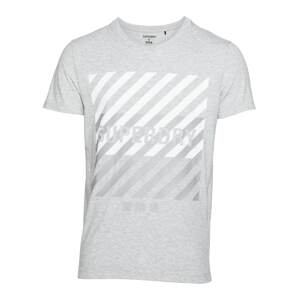 Superdry Funkční tričko  světle šedá / bílá / šedá