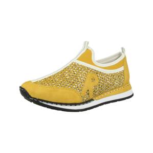 RIEKER Slip on boty  žlutá / bílá / průhledná