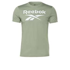REEBOK Funkční tričko  světle zelená / bílá