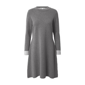 ESPRIT Úpletové šaty  tmavě šedá / šedý melír