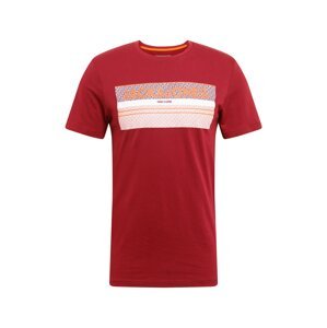 JACK & JONES Shirt  červená / bílá / oranžová