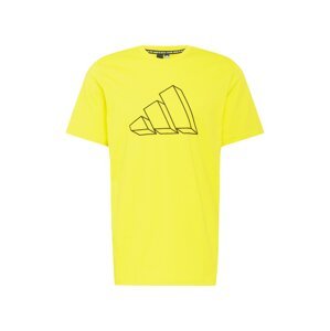 ADIDAS PERFORMANCE Funkční tričko  světle žlutá / černá