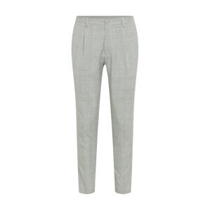 BURTON MENSWEAR LONDON Kalhoty se sklady v pase světle šedá / šedý melír