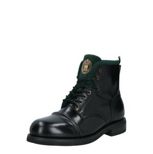 SCOTCH & SODA Šněrovací boty 'Coltan'  černá / zelený melír