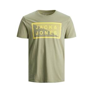 Jack & Jones Junior Tričko 'Shawn'  khaki / zlatě žlutá