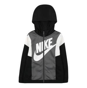 Nike Sportswear Mikina 'Amplify'  bílá / černá / šedá