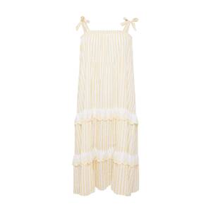 Cotton On Curve Letní šaty 'CLARISSA'  žlutá / bílá