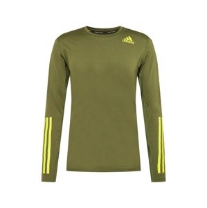 ADIDAS PERFORMANCE Funkční tričko  khaki / svítivě zelená