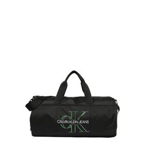 Calvin Klein Jeans Cestovní taška 'BARREL GLOW'  černá / bílá / zelená