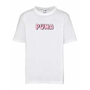 PUMA Funkční tričko 'Downtown'  bílá / růžová / černá