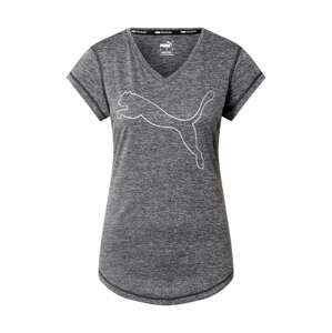 PUMA Funkční tričko šedý melír / bílá