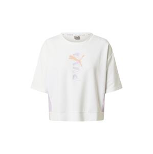PUMA Funkční tričko  šedá / světle růžová / bílá