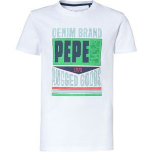Pepe Jeans Tričko 'FINN'  bílá / světlemodrá / zelená / noční modrá / pastelově červená
