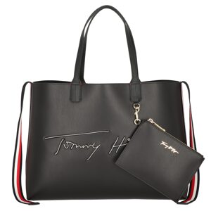 TOMMY HILFIGER Nákupní taška  černá / bílá / červená