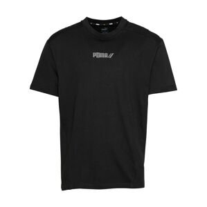 PUMA Funkční tričko  černá / šedá / bílá