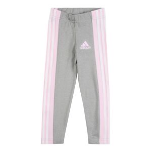 ADIDAS PERFORMANCE Sportovní kalhoty šedá / světle růžová / bílá