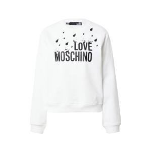 Love Moschino Mikina  bílá / černá