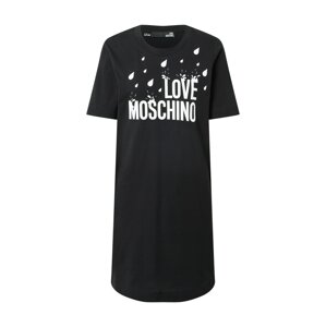 Love Moschino Kleid  černá / bílá