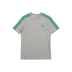 ADIDAS PERFORMANCE Funkční tričko  šedý melír / zelená