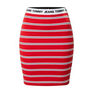 Tommy Jeans Sukně  červená / bílá / černá