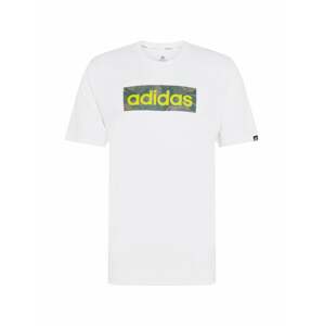 ADIDAS PERFORMANCE Funkční tričko  bílá / světle zelená / smaragdová / šedá