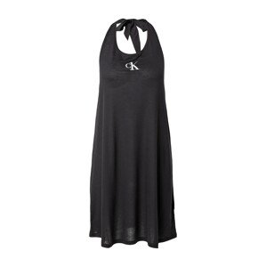 Calvin Klein Swimwear Plážové šaty  černá / bílá