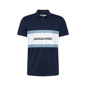 JACK & JONES Tričko 'SHAKE'  tmavě modrá / světlemodrá / bílá