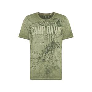 CAMP DAVID Tričko  khaki / rákos