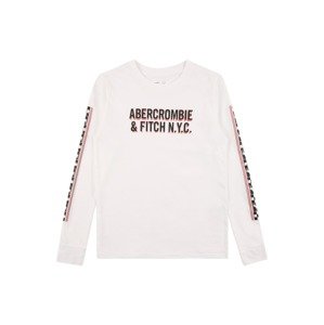 Abercrombie & Fitch Tričko  bílá / černá / červená