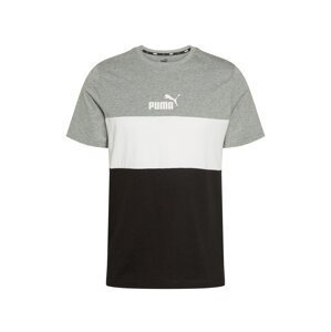 PUMA Funkční tričko šedý melír / černá / bílá