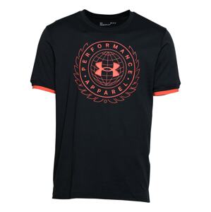 UNDER ARMOUR Sport-Shirt 'CREST'  černá / světle červená