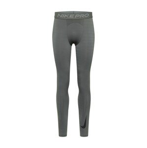 NIKE Sportovní kalhoty 'Pro Warm'  šedá / tmavě šedá