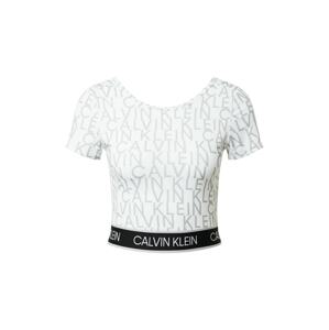 Calvin Klein Performance Funkční tričko  bílá / černá / šedá