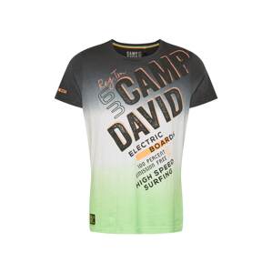 CAMP DAVID Tričko  černá / bílá / zelená