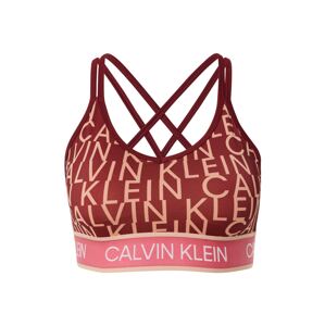 Calvin Klein Performance Sportovní podprsenka  merlot / pink / pudrová / bílá