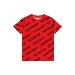 Abercrombie & Fitch Tričko  červená / černá